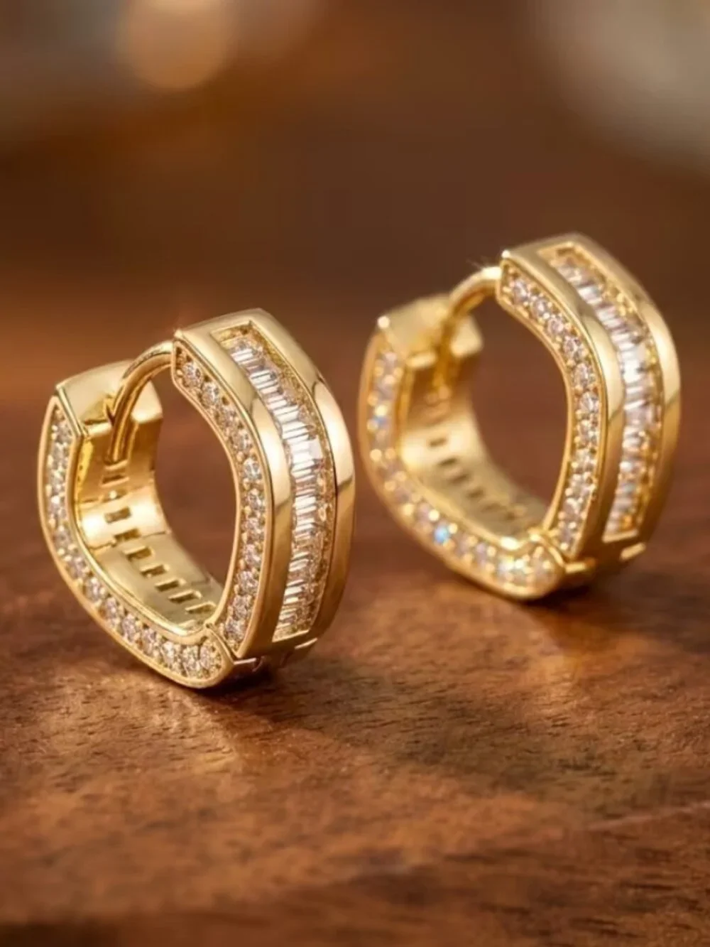 14K Gold Womens Small 2ct Diamond Hoop Earrings Ladies New 14 K Silver Jewelry